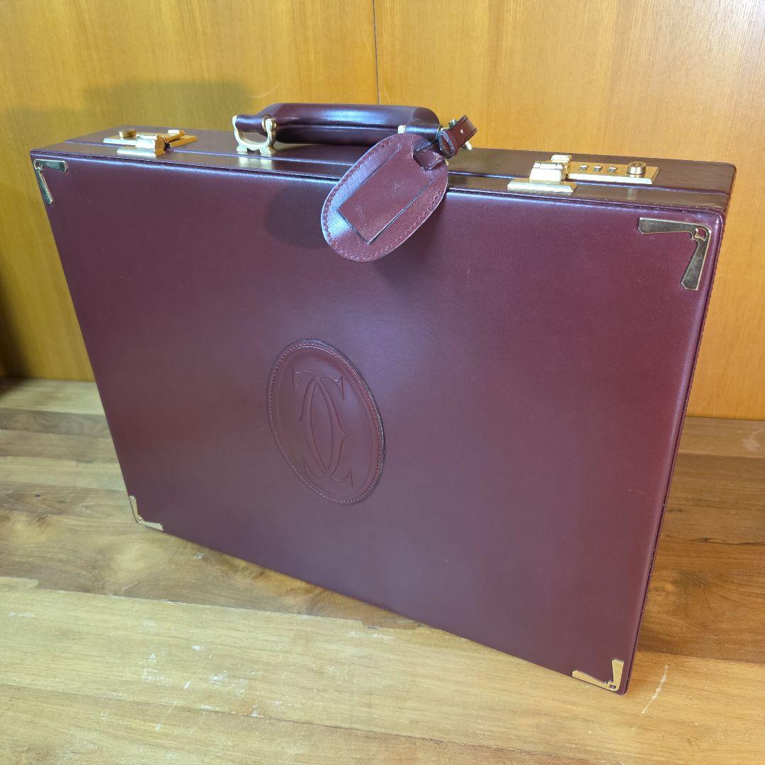 Cartierカルティエ マストライン アタッシュケース バーガンディボルドー