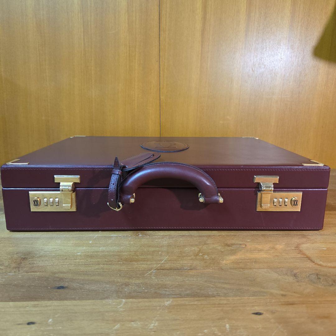 Cartierカルティエ マストライン アタッシュケース バーガンディボルドー