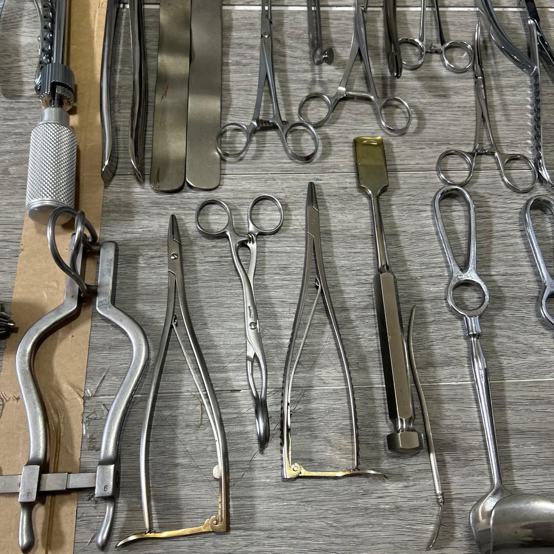 外科用器具セット ワイヤー牽引器 鉗子他30点 ステンレス製　まとめ売り