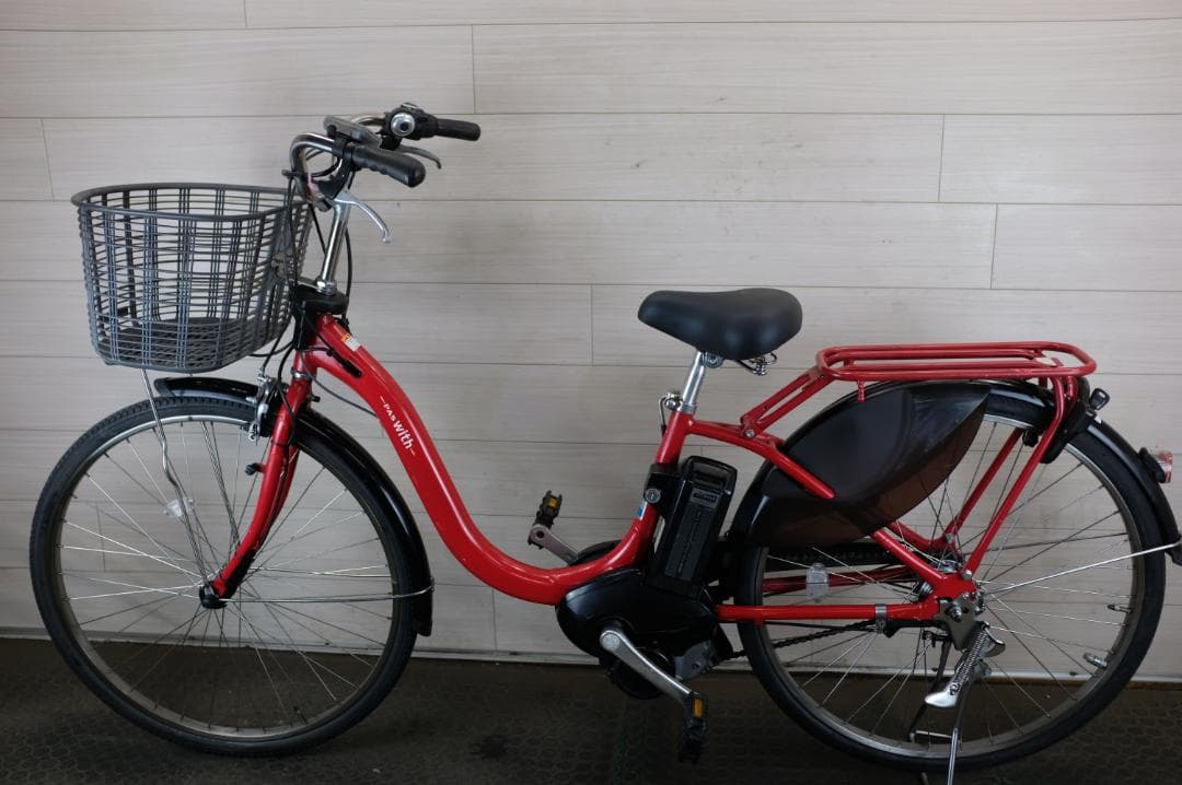 電動自転車ヤマハPAS　With26インチ3段　8.7Ah（4点灯）充電器あり