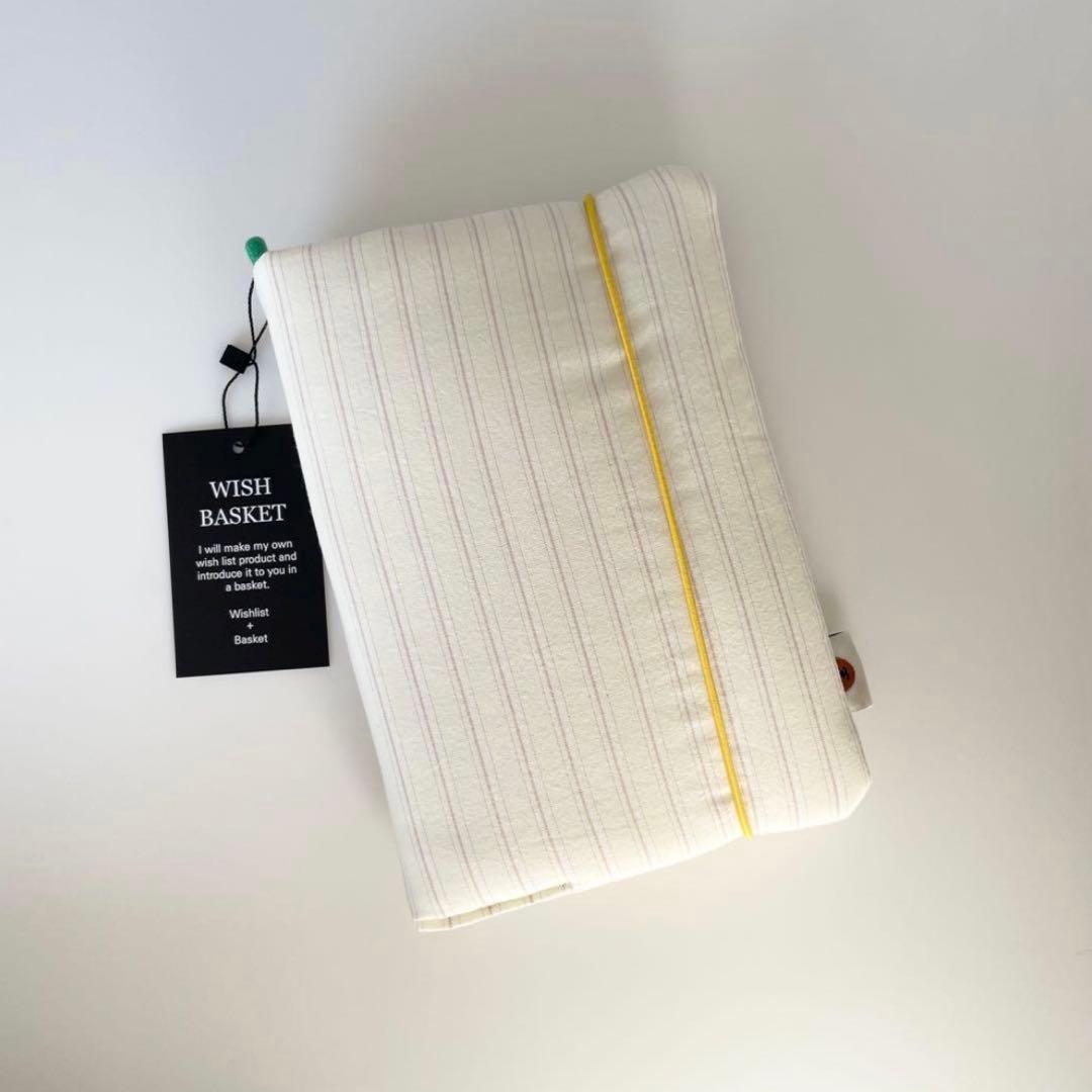 おみかん。　韓国　バインダー　カバー　貯金　現金管理　イエロー　ストライプ