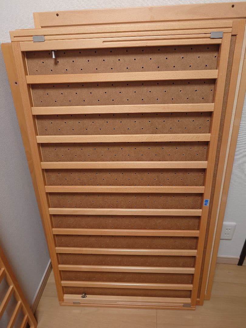 ヤマサキ国産ベビーベッドツーオープンハイタイプベッドナチュラル標準サイズ説明書付