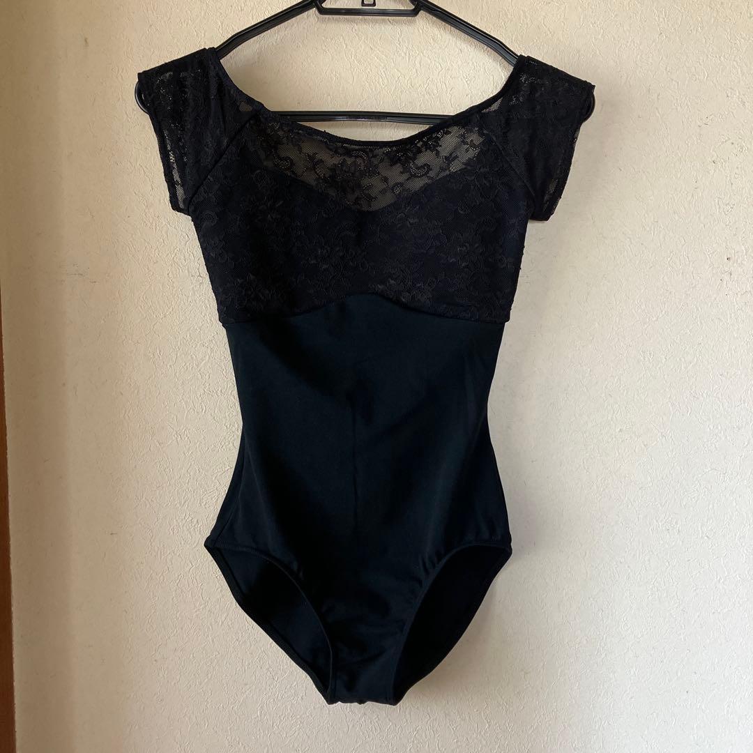 ミ*ィ様 Chacott 黒 レース付き バレエレオタード　S