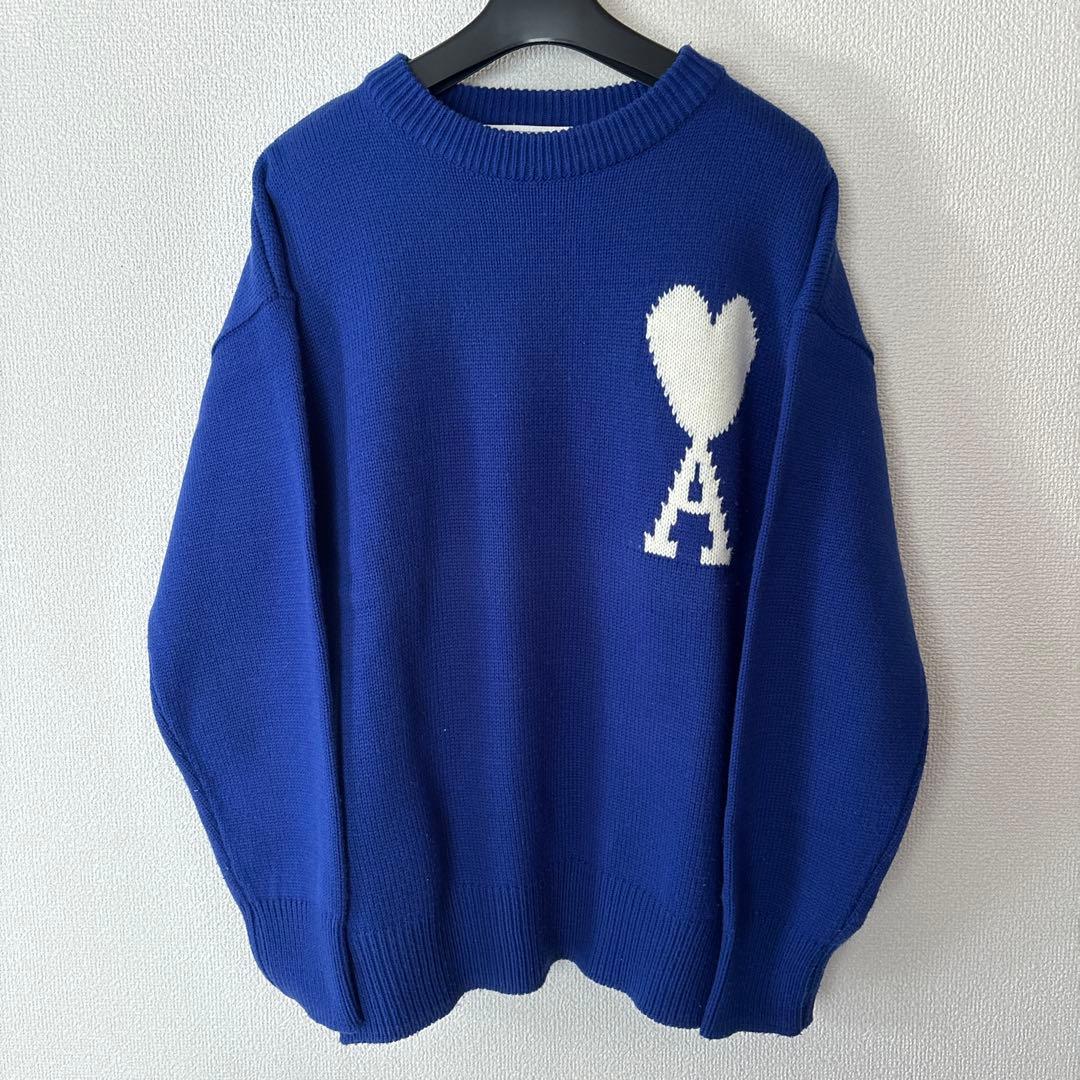 【最安値！】Ami Paris アミパリス　ブルー　M　ニット　セーター