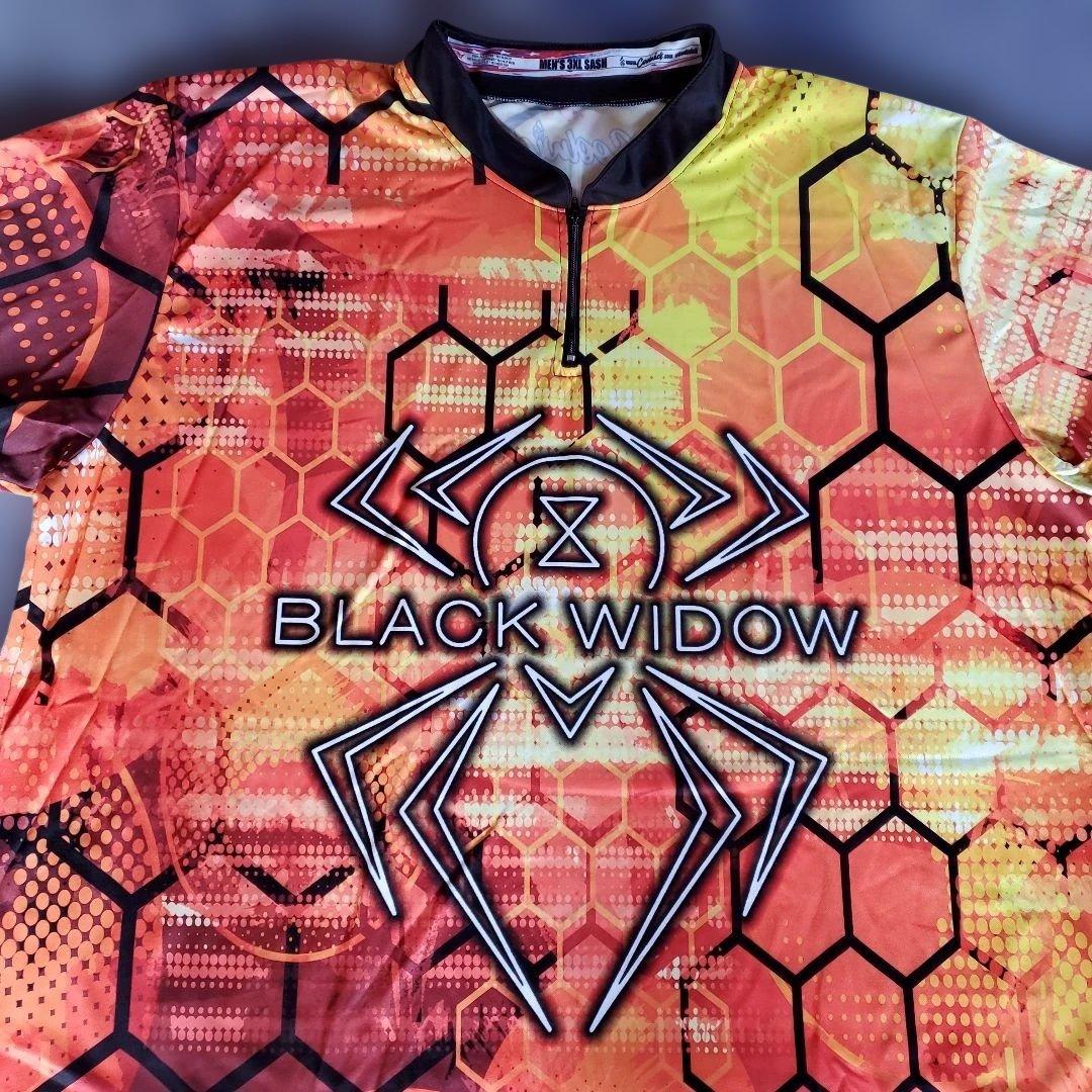 ボウリングウェア　ブラックウィドー　サイズ4XL　オレンジ　大きめ　USA製