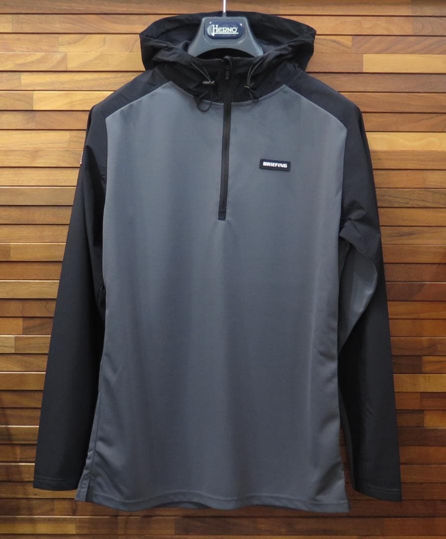 BRIEFING GOLFブリーフィングゴルフ背面ロゴハーフジップフーディーXL