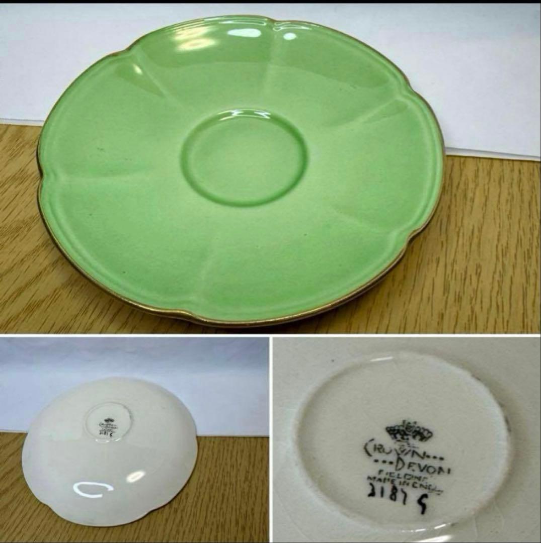 1930年代　イングランド　クラウンデボォン社　カップ＆ソーサー　１個。長期保存