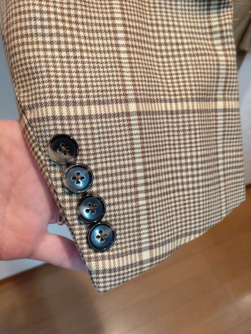 新品　美品　Kitonキートン　カシミア100% ジャケット　ギンガムチェック