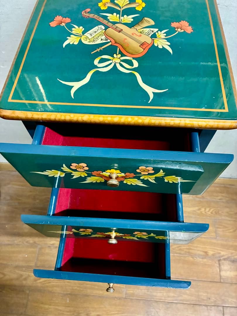 管455☆シノワズリ様式☆バイオリン☆6段チェスト