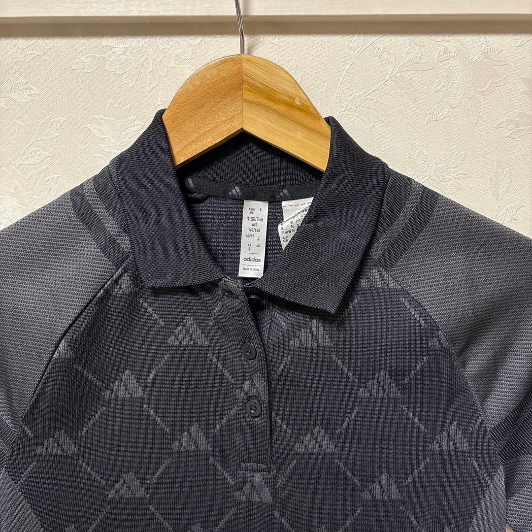 adidas ブラック 半袖　ポロシャツ　ゴルフ