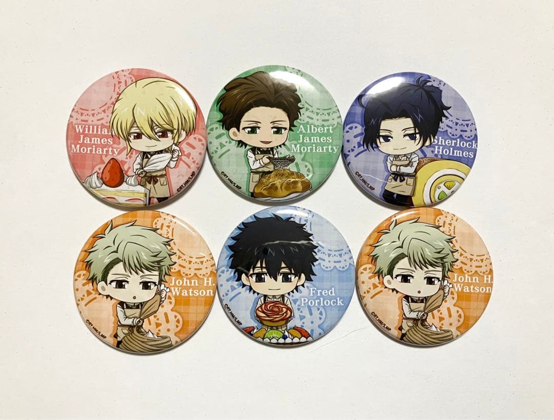 憂国のモリアーティ　セガカフェ　デフォルメ　SD 缶バッジ　セット