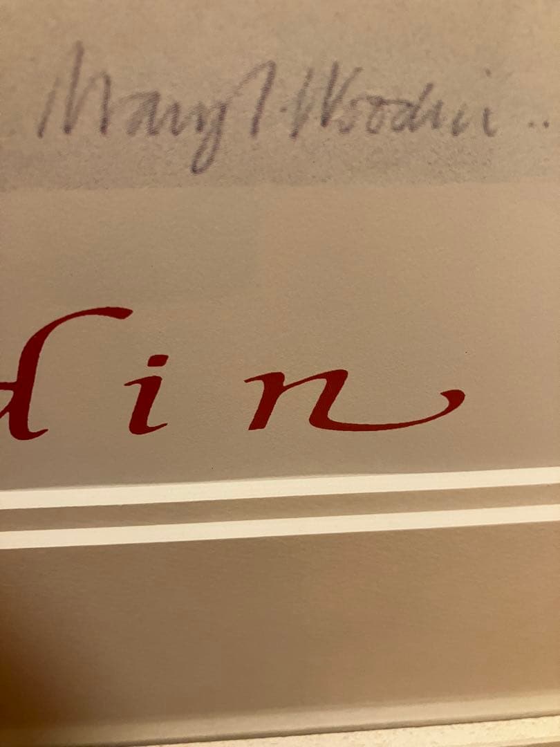 メアリーウディン　花　水彩画　 額装