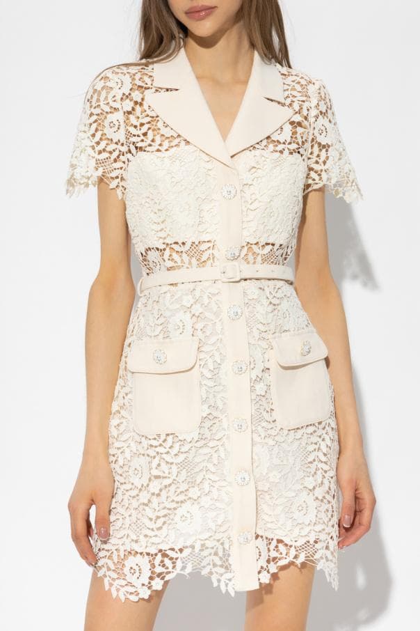 あ*い様 セルフポートレイト ワンピース ローズレース UK8 未使用 Rose