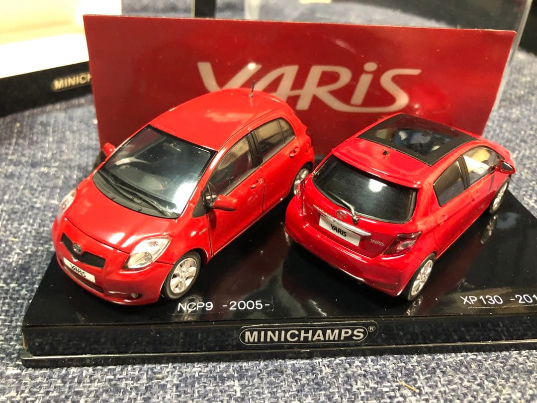 1/43 カスタム　トヨタ　ヤリス　NCP9(2代目) XP130(3代目) 赤