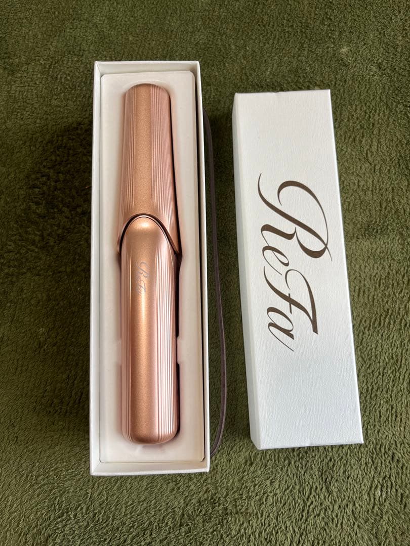 ReFa ヘアアイロン ローズゴールド USB充電ケーブル付き