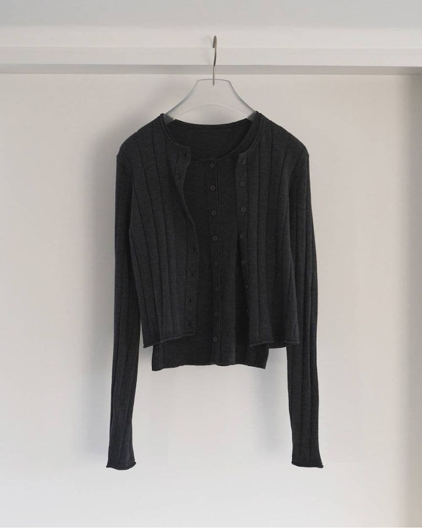 トップス anuke Cotton Layered Cardigan