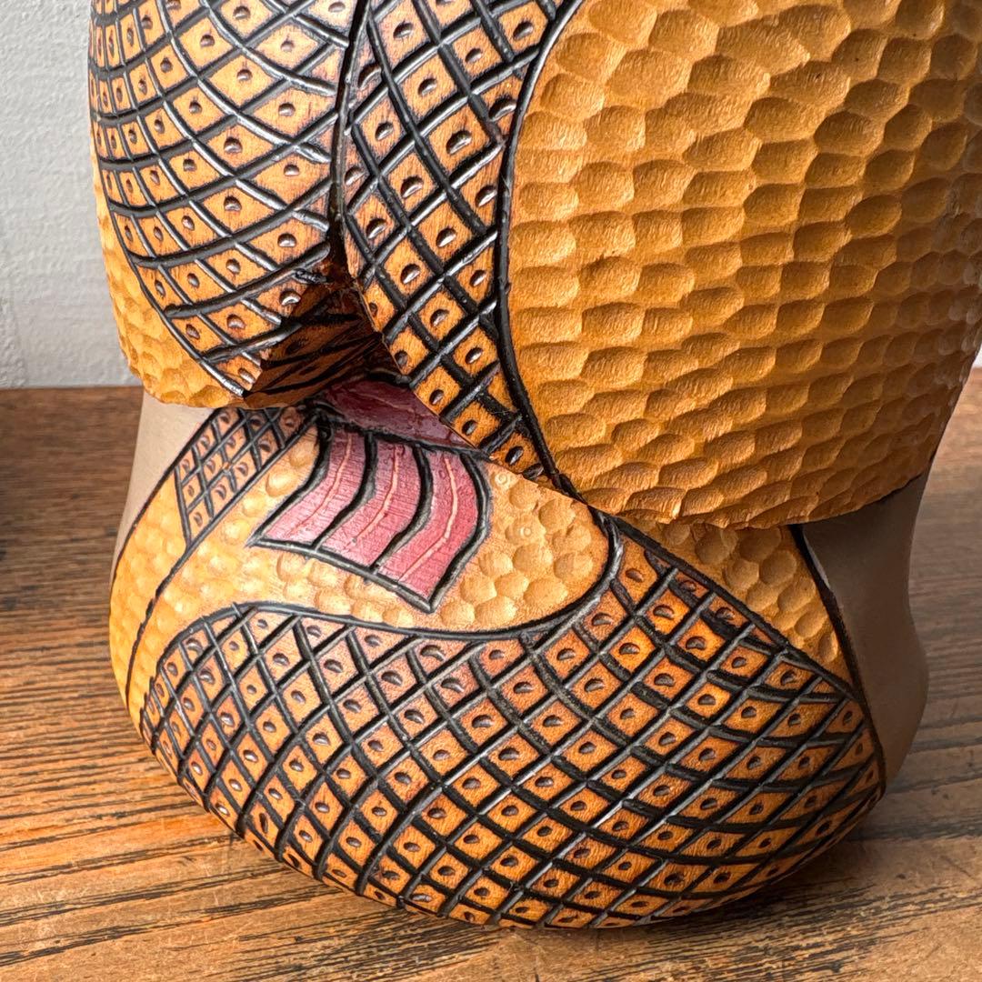 創作こけし 作家 小林伊之助 工人 『炉火』　在銘