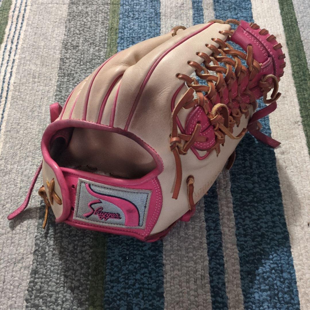 スラッガー 軟式オーダーグローブ ベージュ/ピンク値下げ交渉◯