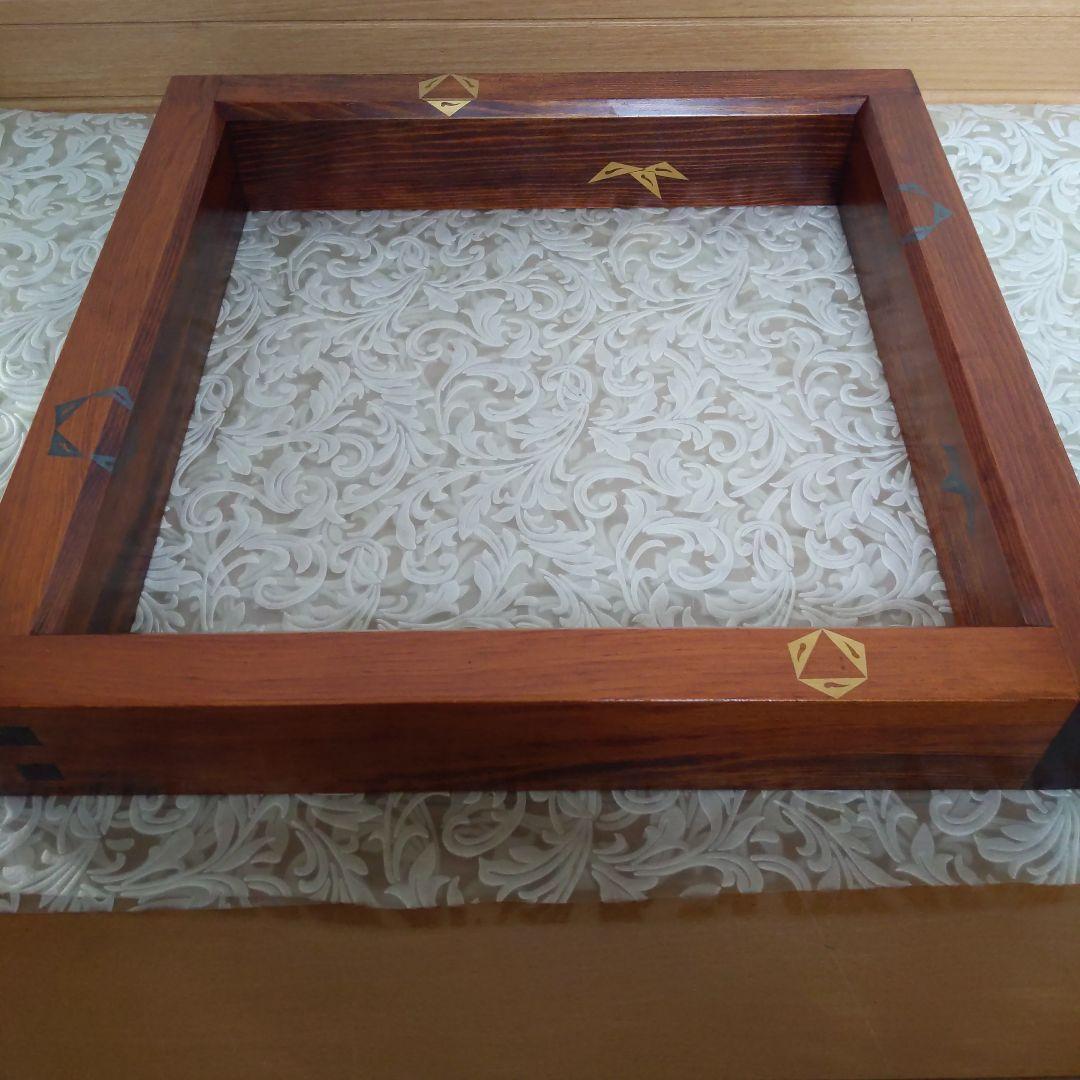 茶道具　炉縁　鱗鶴蒔絵　絵師︰鈴木光入　表千家　裏千家　平安　【匿名配送】