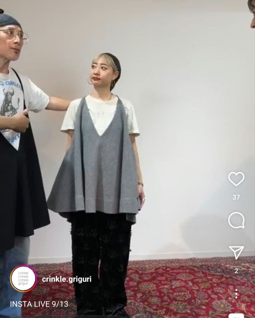 トップス crinkle crinkle crinkle MONSTER CAMISOLE