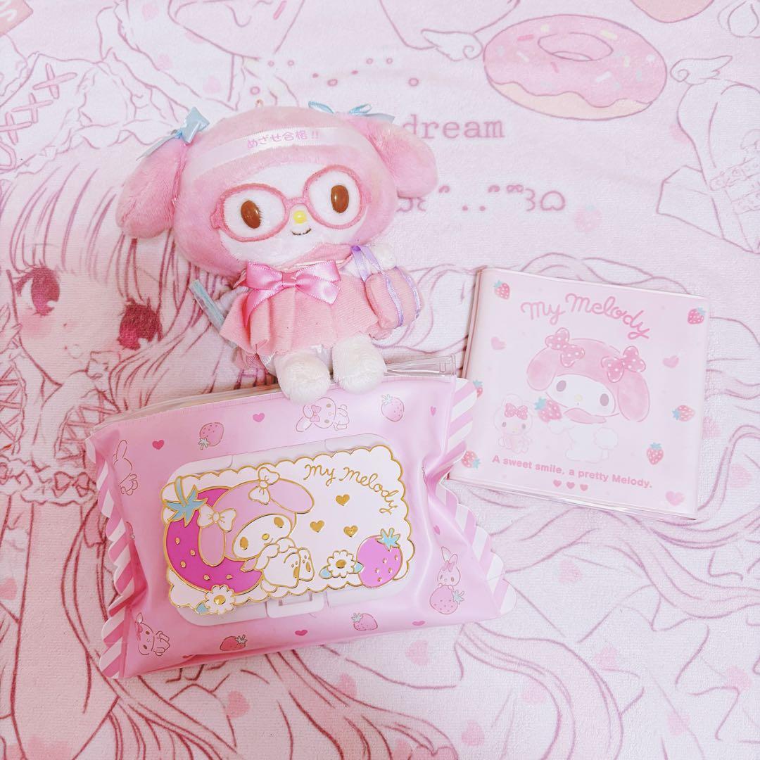 サンリオ　マイメロディ 受験　応援　めざせ合格マスコット　カードケース　ポーチ