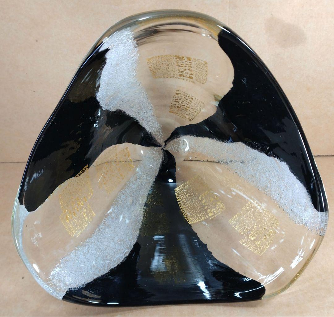 【本物保証】岩田藤七(文化功労者) ガラス花器 共箱 写生銘入り激レア希少品