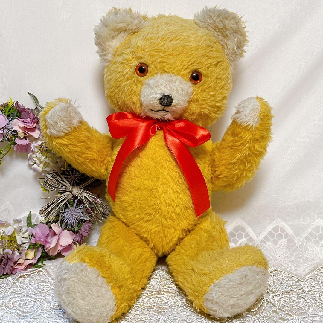 まんまる君 様✨希少✨❤️黄色いにっこりペディグリーベア❤️アンティークテディベア