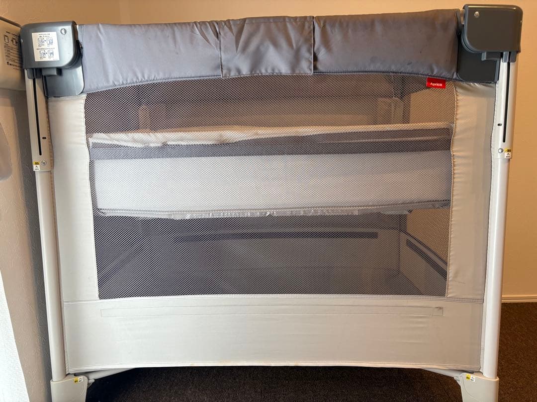 Aprica メッシュベビーベッド グレー