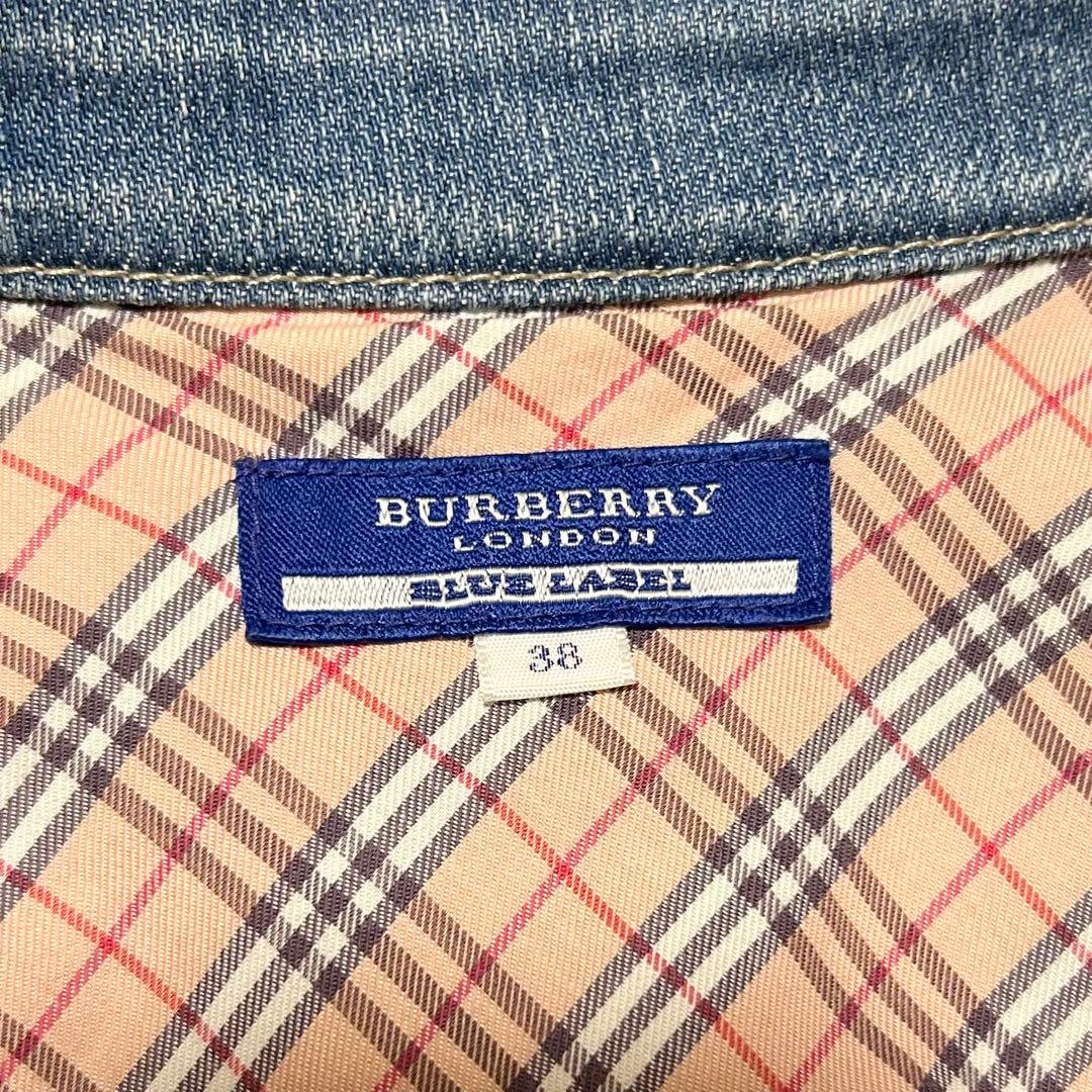 バーバリー ブルーレーベル デニムワンピース デニム ミニスカート ブルーデニム