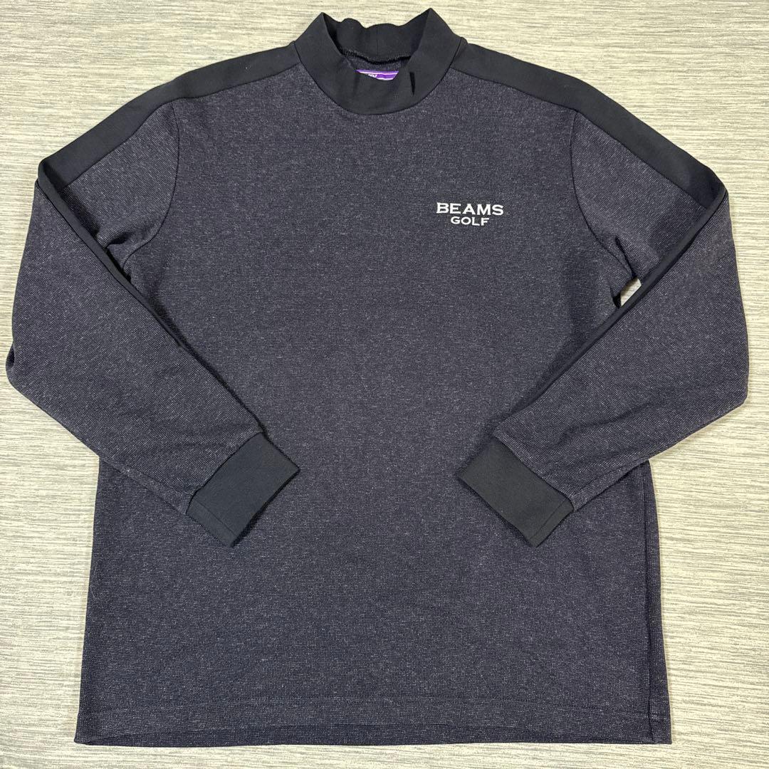 美品　BEAMS GOLF 長袖ニットモックネックシャツ　XL