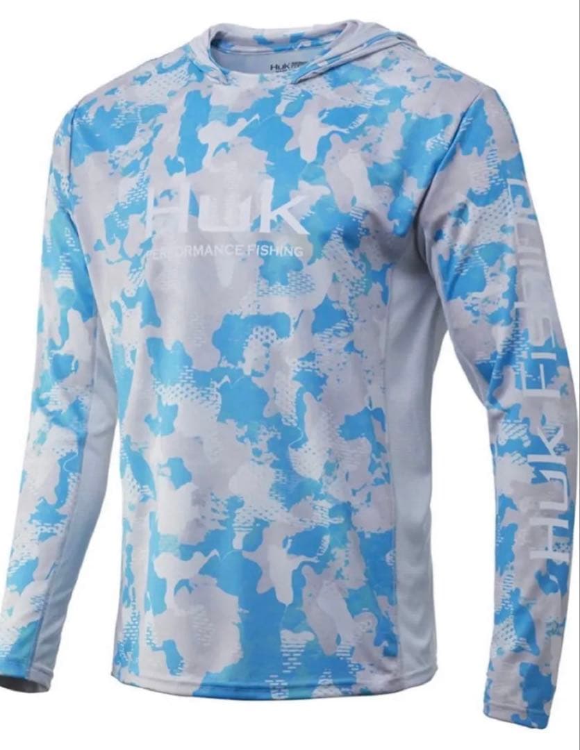 【新品未使用】HUK ハック カモ フィッシングウェア フード付き