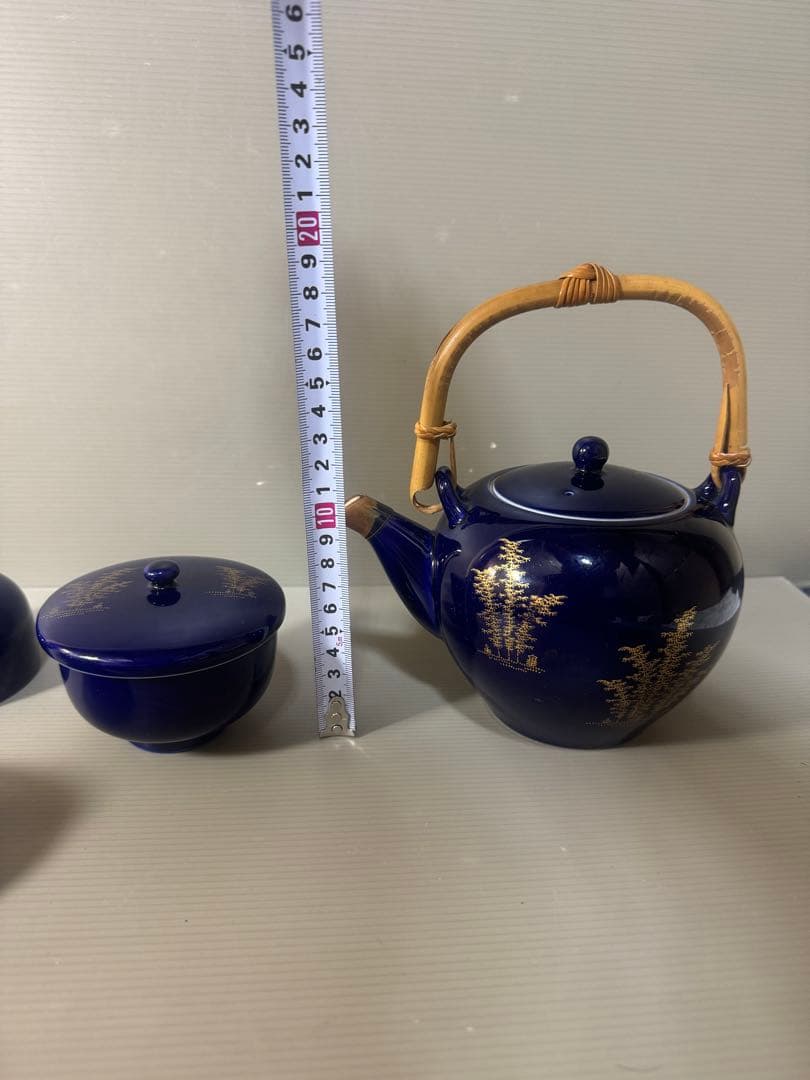 2488 深川製磁　茶器セット　急須1客　湯呑蓋付10客