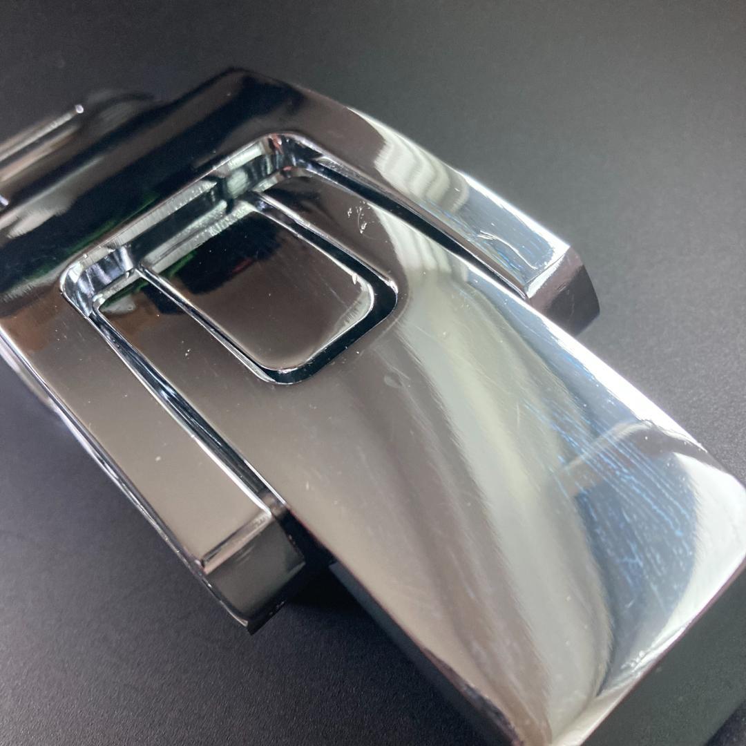 【B級品】 パワーベルト レバーアクション 本革 黒赤ベルト 可変式 銀バックル