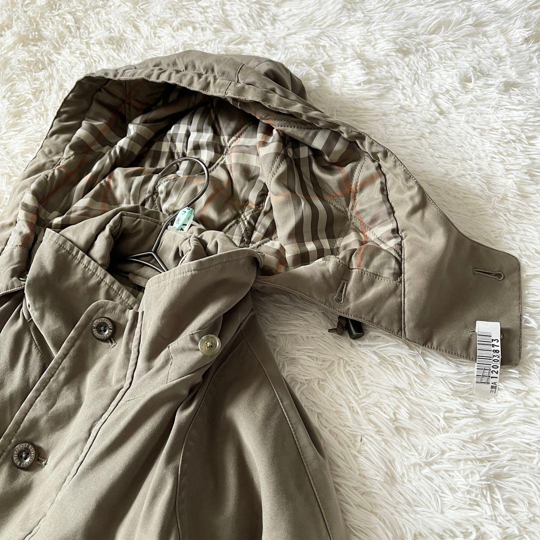 Burberrys　フードジャケット コート ノバチェック 中綿ライナー　玉虫色