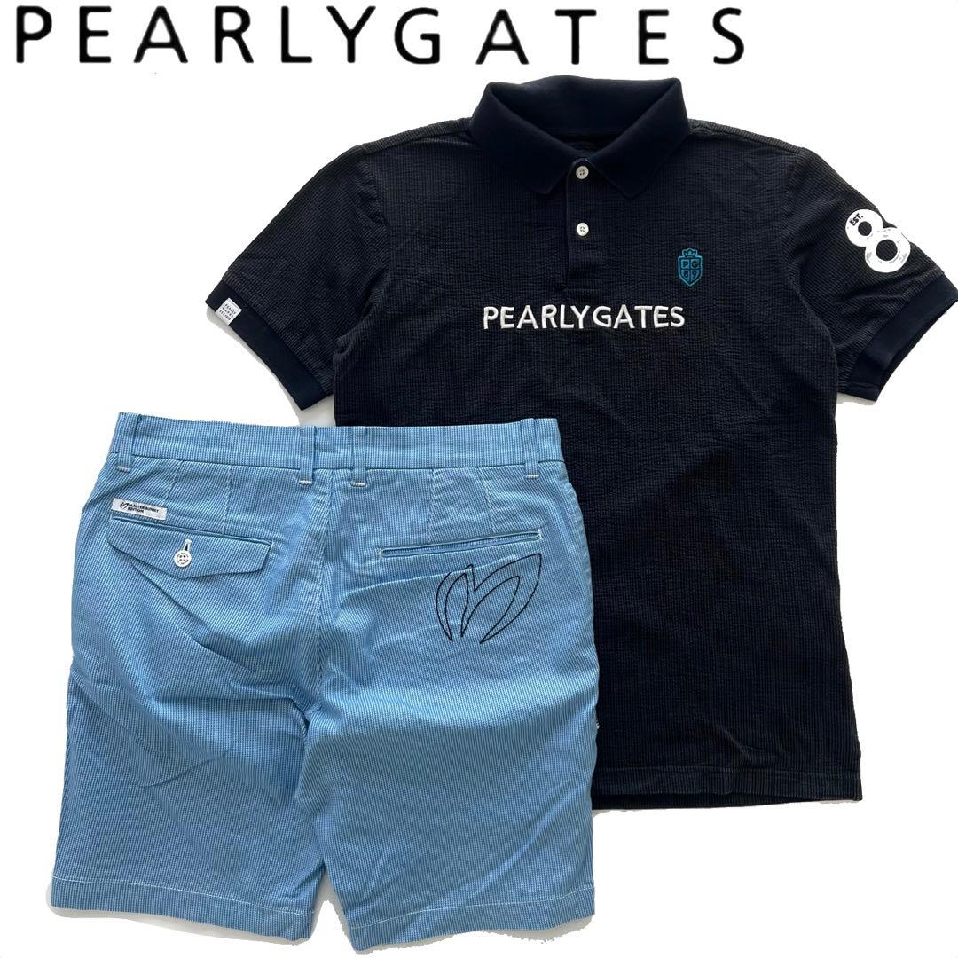 パーリーゲイツ　マスターバニー　セットアップ　メンズ　ゴルフ　シャツ　パンツ M