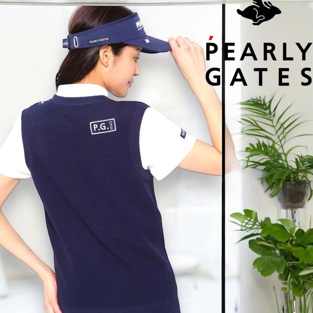 パーリーゲイツ❣️ロゴVネックベスト ネイビー ❣️SALE❣️