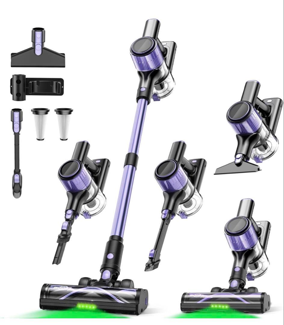 【新品未使用】掃除機 コードレス スティッククリーナー本体 紫色 充電式