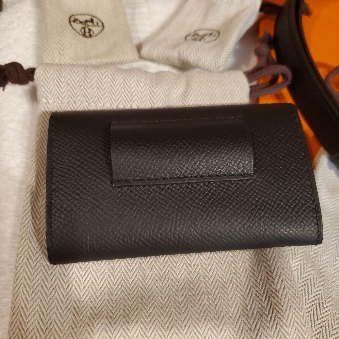 【極美品】HERMES ケリーポケットベルト 18 ノアール ゴールド金具