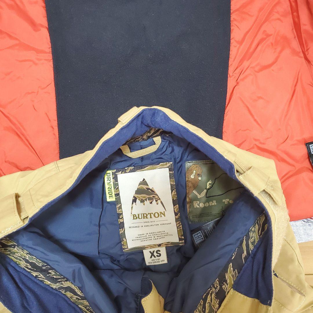 【3点セット】BURTON 子ども用スノーボードウェア　上下セットお尻パッド付き