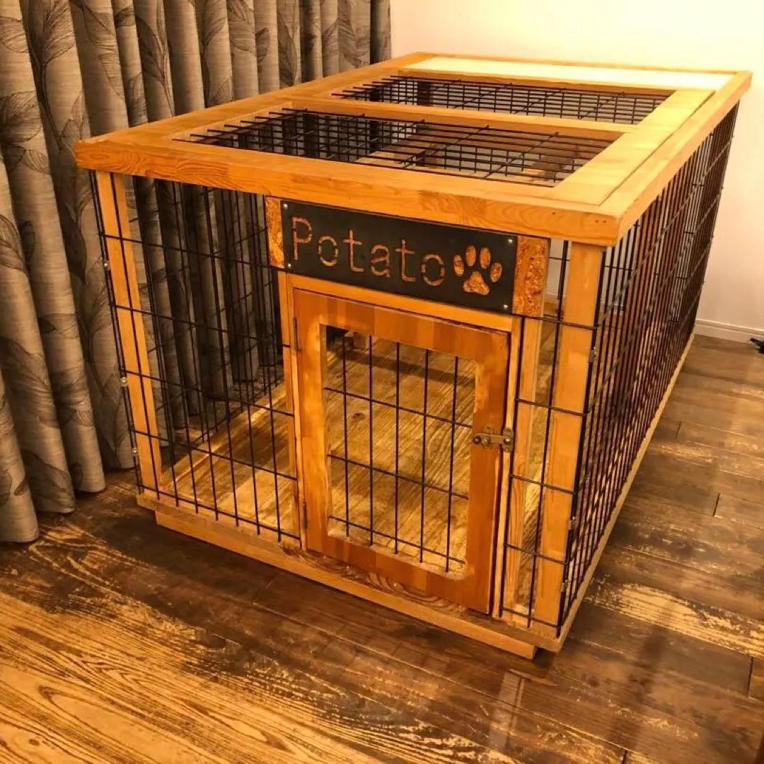 引き取り限定　中大型犬用ケージ、ハウス、バリケン、サークル(自作)