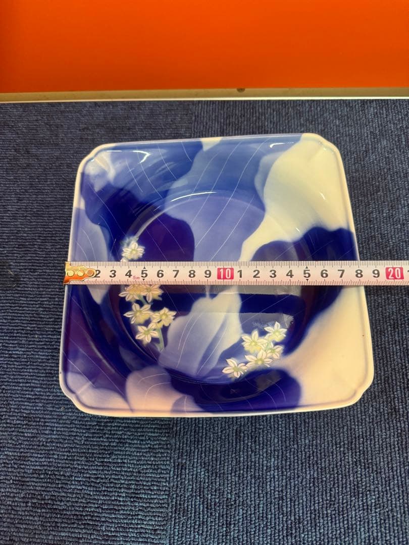 1772 深川製磁　四角　鉢　18cm