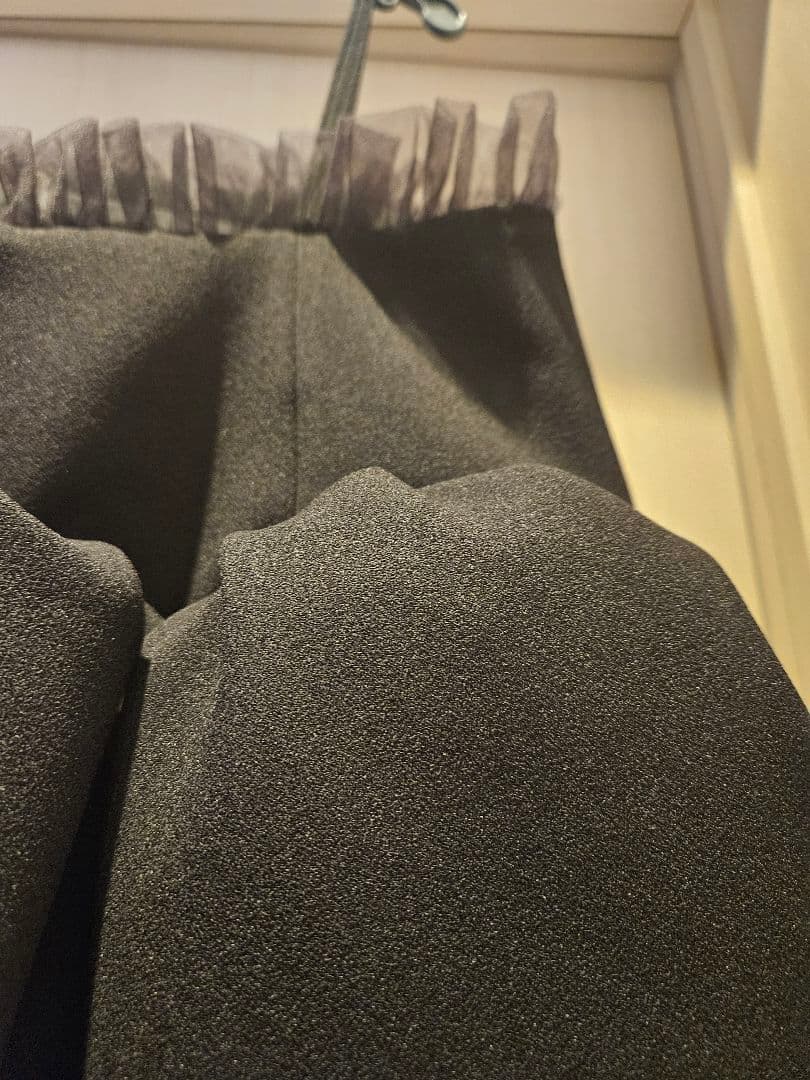 パハマン　コブキャミ　ブラック　38　フリル　レース