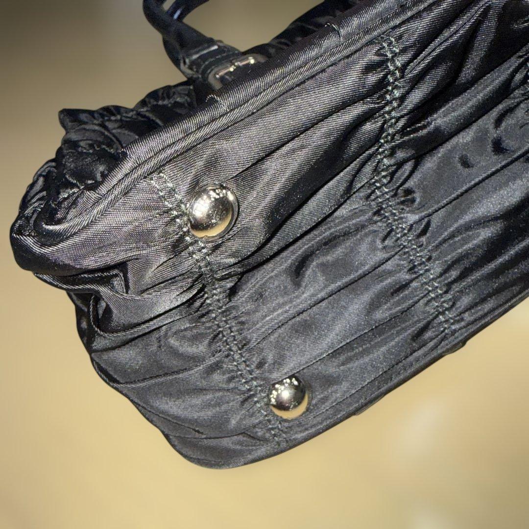 PRADA 2WAYナイロンバッグ 黒 ギャザー