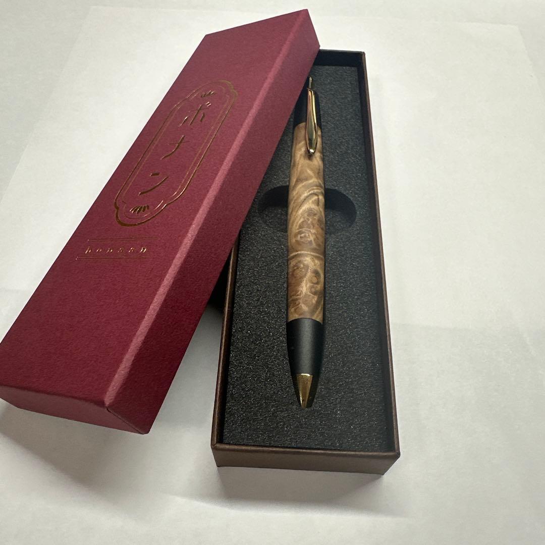 ボナンペン　マーブルウッド　アルミボールペン