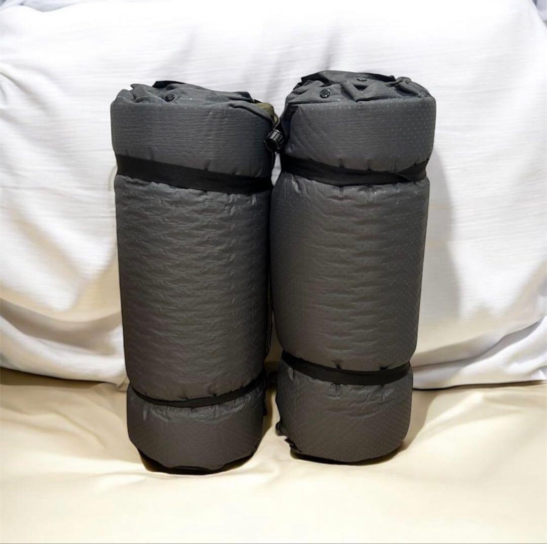 【2個セット】WAQ インフレーターマット シングル 8cm オリーブグリーン