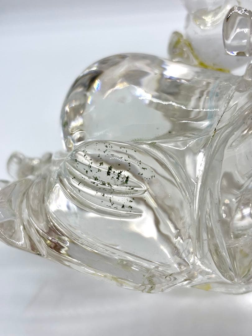 #伝統工芸士　保山作　水晶彫刻 布袋像 台座付き