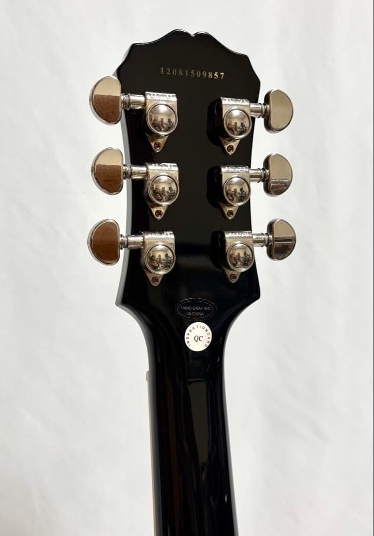 【新品弦張替済】Epiphone レスポール スタンダード エボニー レフティー