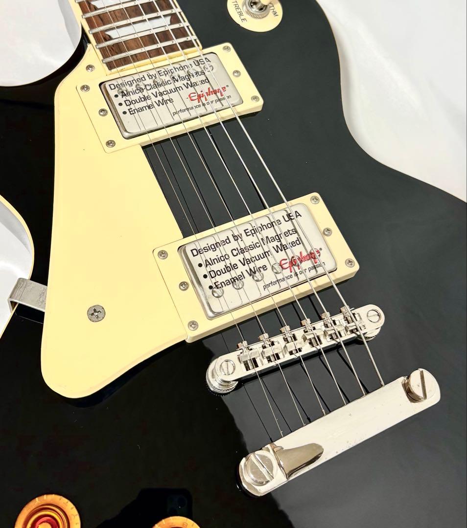 【新品弦張替済】Epiphone レスポール スタンダード エボニー レフティー