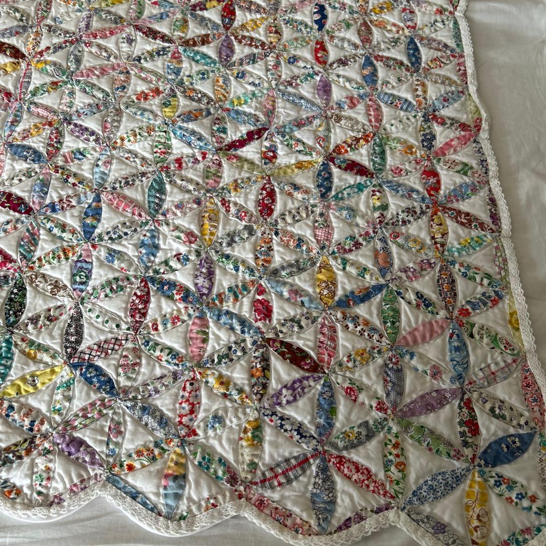 【516】 ハンドメイド　パッチワークキルト　フィードサックのフリーマット