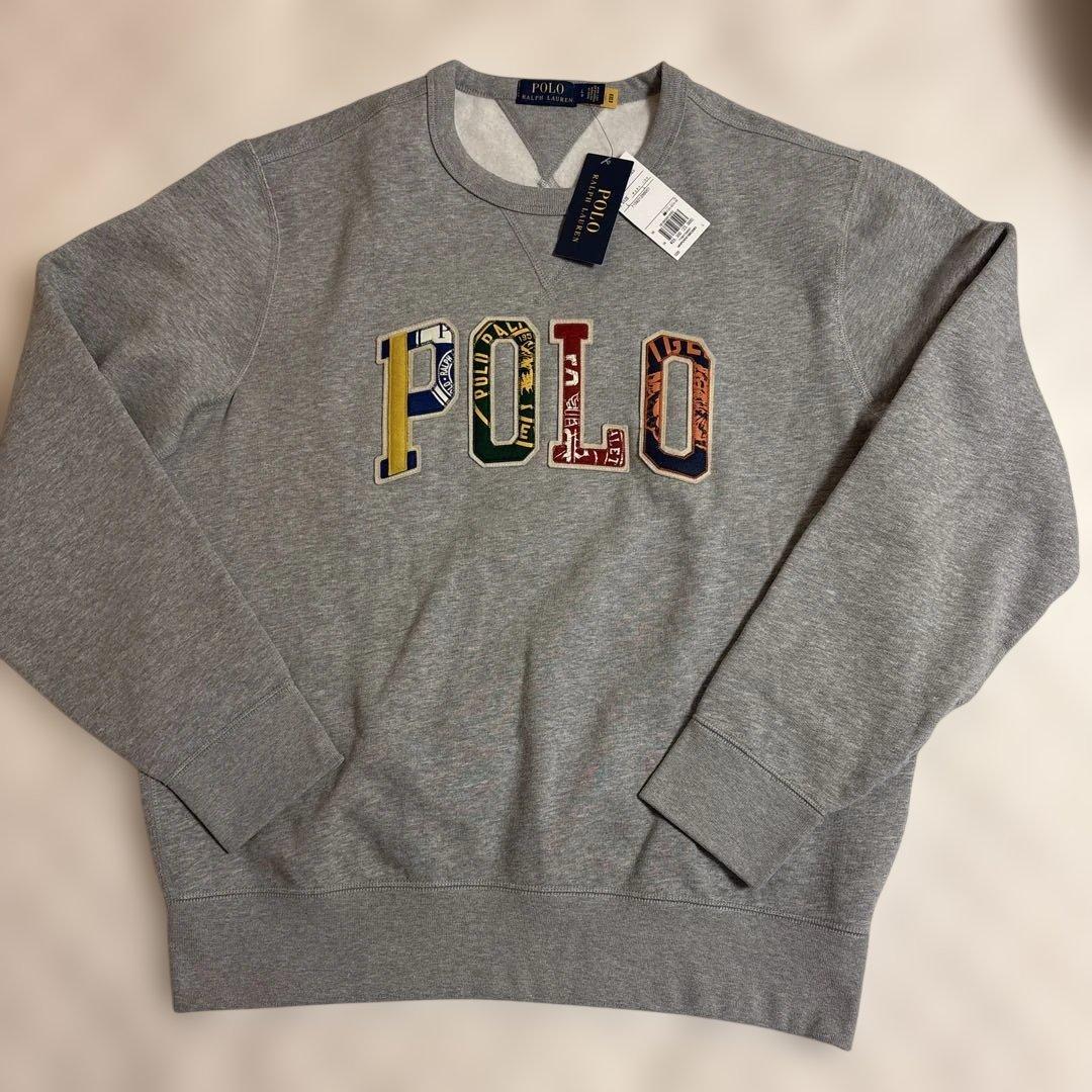 新品未使用！ラルフローレン スウェット　グレー　メンズ　USＬサイズ　ロゴ